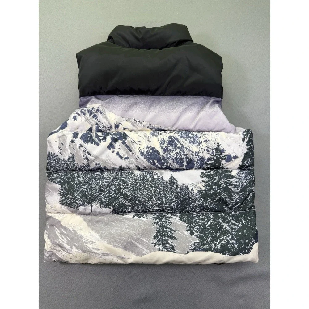 Baby Gap Puffer Vest Snow Mountain Scene Full Zip Size 3 Years‎